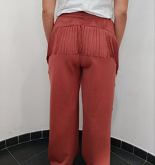 Pantalone tuta con frange