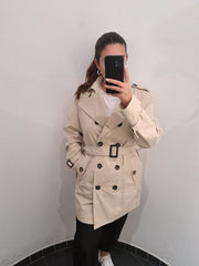 Trench foderato beige