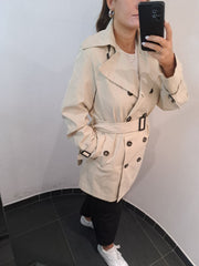 Trench foderato beige
