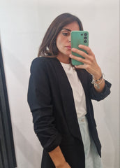 Blazer con riccio nella manica