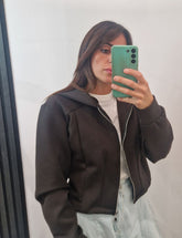 Felpa con zip e cappuccio