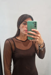 Vestito in tulle con taglio laser