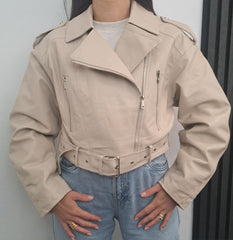 Giubbotto ecopelle over