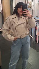 Giubbotto ecopelle over