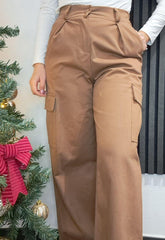 Pantalone cargo marrone