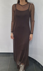 Vestito in tulle con taglio laser