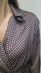 Vestito a portafoglio con pois