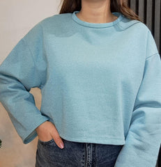 Felpa in lurex garzata con filatura di brillantini