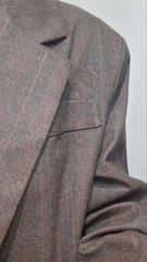 Giacca marrone con dettagli bordeaux