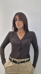 Camica in cotone con bottoncini